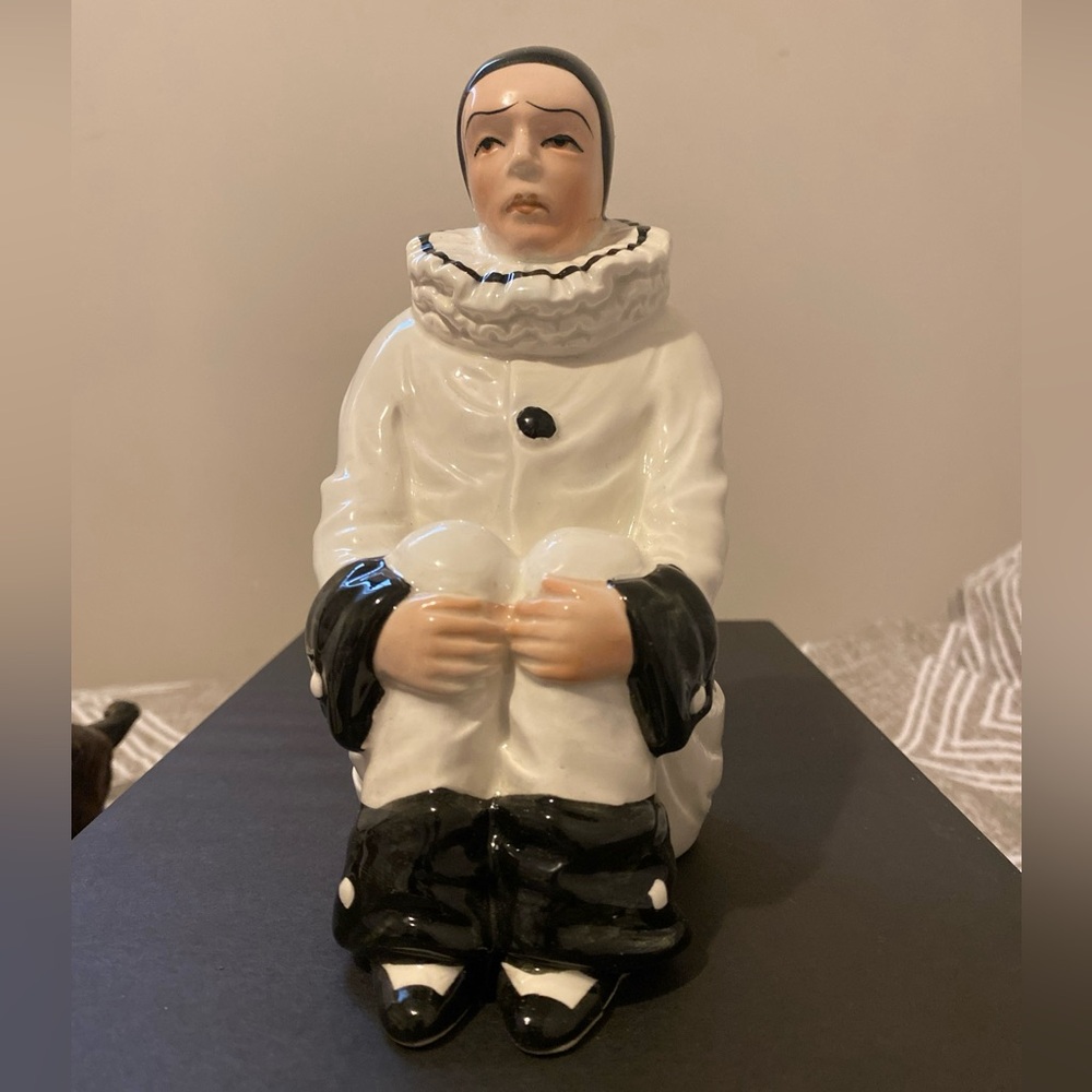 1970s Art Deco Style Pierrot Bookends